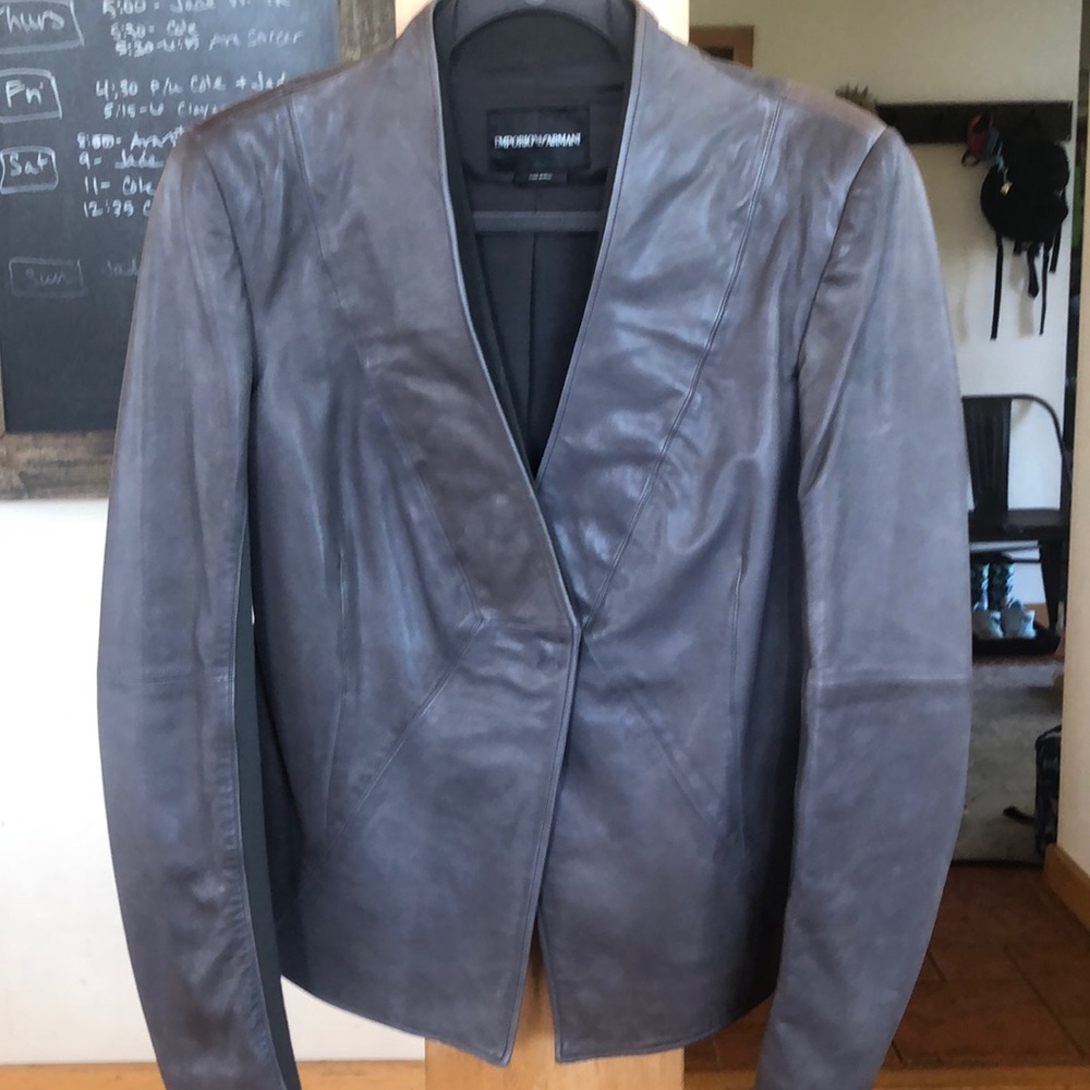 Emporio Armani Lambskin Leather Jacket